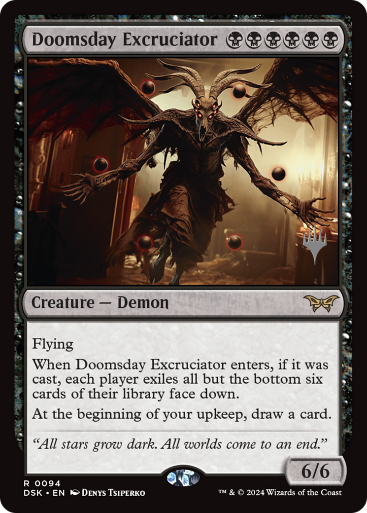Doomsday Excruciator (PDSK-94P) - Duskmourn: House of Horror Promos Foil - Premium MTG Single from Wizards of the Coast - Just $1.06! Shop now at Game Crave Tournament Store