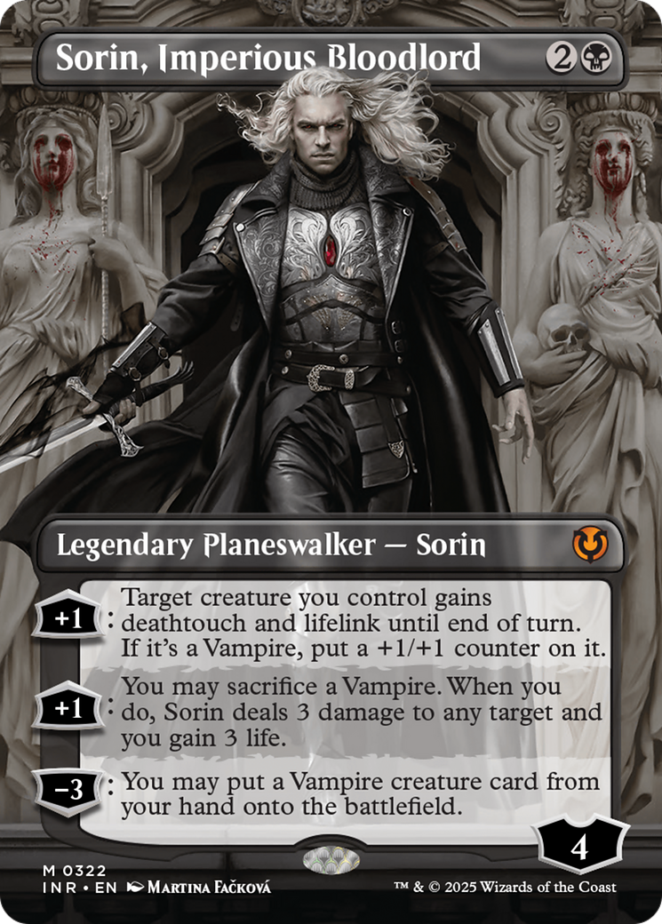 Sorin, Imperious Bloodlord (Borderless) (-322) - Innistrad Remastered Foil - Premium MTG Single from Wizards of the Coast - Just $5.90! Shop now at Game Crave Tournament Store