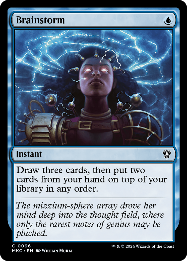 Brainstorm (MKC-096) - Murders at Karlov Manor Commander - Premium MTG Single from Wizards of the Coast - Just $2.43! Shop now at Game Crave Tournament Store