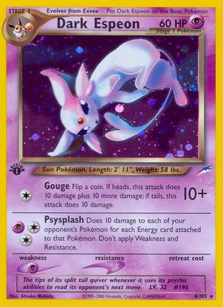 Dark Espeon 4/105 - Neo Destiny 1st Edition Holofoil