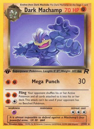 Dark Machamp 27/82 - Team Rocket 1st Edition