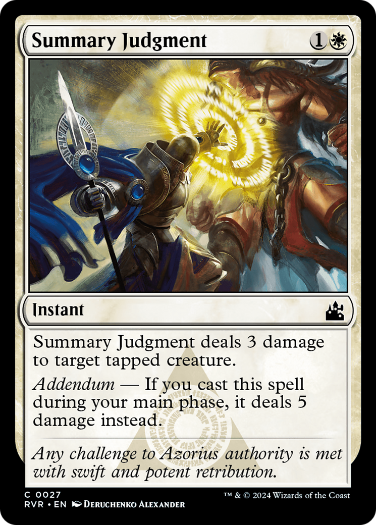 Summary Judgment (RVR-027) - Ravnica Remastered - Premium MTG Single from Wizards of the Coast - Just $0.25! Shop now at Game Crave Tournament Store