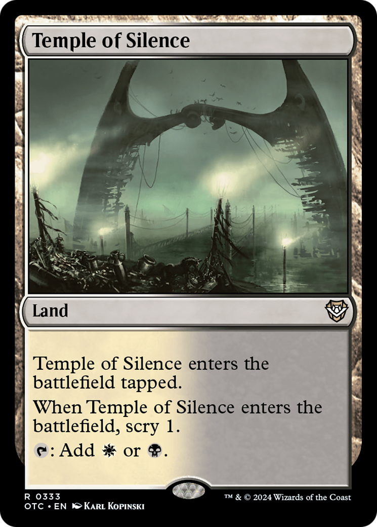 Temple of Silence (OTC-333) - Outlaws of Thunder Junction Commander - Premium MTG Single from Wizards of the Coast - Just $0.25! Shop now at Game Crave Tournament Store