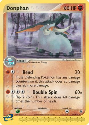 Donphan 17/109 - Ruby & Sapphire Reverse Holofoil