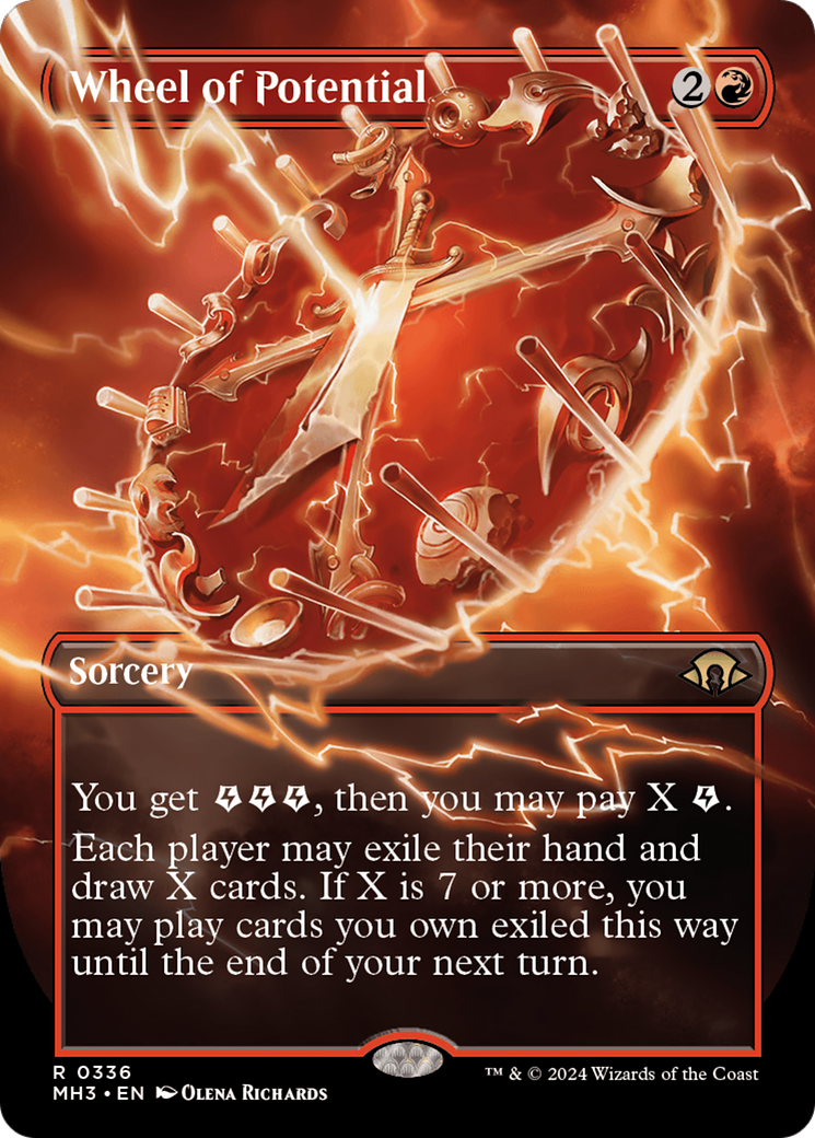 Wheel of Potential (MH3-336) - Modern Horizons 3 (Borderless) Foil - Premium MTG Single from Wizards of the Coast - Just $1.54! Shop now at Game Crave Tournament Store
