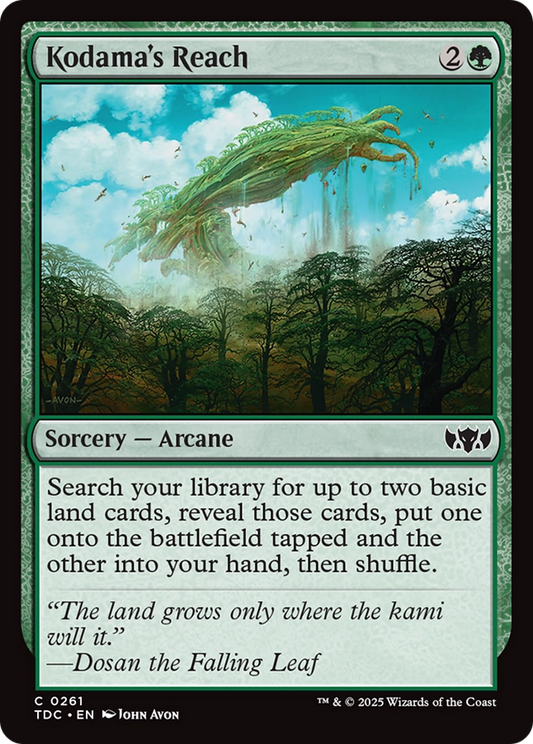 Kodama's Reach (TDC-261) - Tarkir: Dragonstorm Commander - Premium MTG Single from Wizards of the Coast - Just $0.29! Shop now at Game Crave Tournament Store