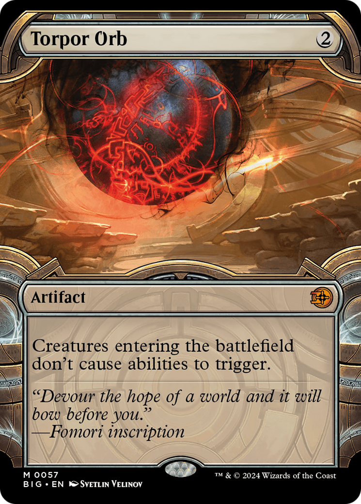 Torpor Orb (BIG-057) - The Big Score: (Showcase) (Borderless) Foil - Premium MTG Single from Wizards of the Coast - Just $23.52! Shop now at Game Crave Tournament Store