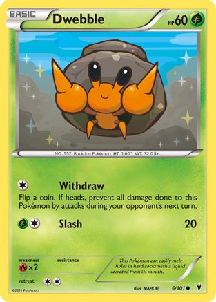 Dwebble 6/101 - Noble Victories Reverse Holofoil