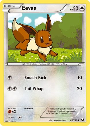 Eevee 84/108 - Dark Explorers Reverse Holofoil