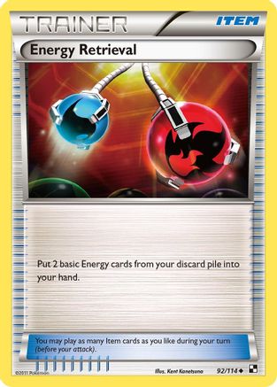 Energy Retrieval 92/114 - Black & White Reverse Holofoil