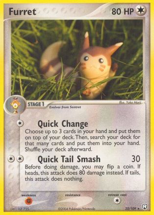 Furret 22/109 - Team Rocket Returns Reverse Holofoil