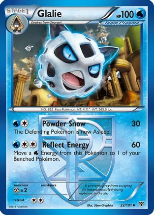 Glalie 22/101 - Plasma Blast Reverse Holofoil