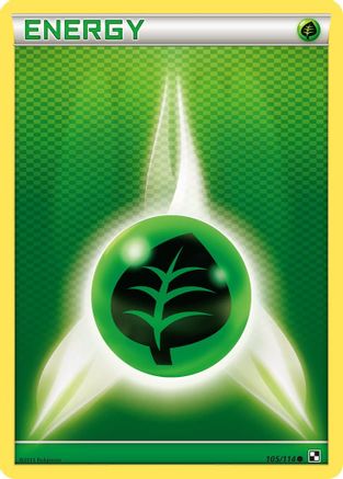 Grass Energy 105/114 - Black & White Reverse Holofoil