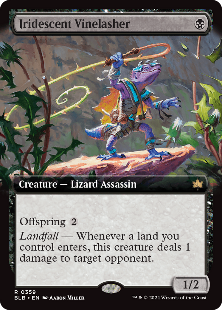 Iridescent Vinelasher (BLB-359) - Bloomburrow: (Extended Art) Foil - Premium MTG Single from Wizards of the Coast - Just $1.59! Shop now at Game Crave Tournament Store