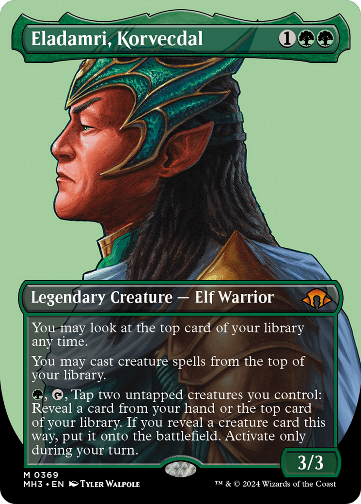 Eladamri, Korvecdal (MH3-369) - Modern Horizons 3 (Borderless) Foil - Premium MTG Single from Wizards of the Coast - Just $9.53! Shop now at Game Crave Tournament Store