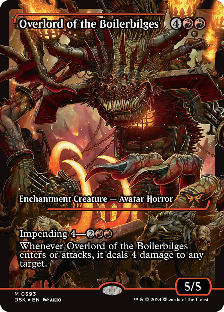 Overlord of the Boilerbilges (DSK-393) - Duskmourn: House of Horror: (Showcase) Foil - Premium MTG Single from Wizards of the Coast - Just $10.41! Shop now at Game Crave Tournament Store