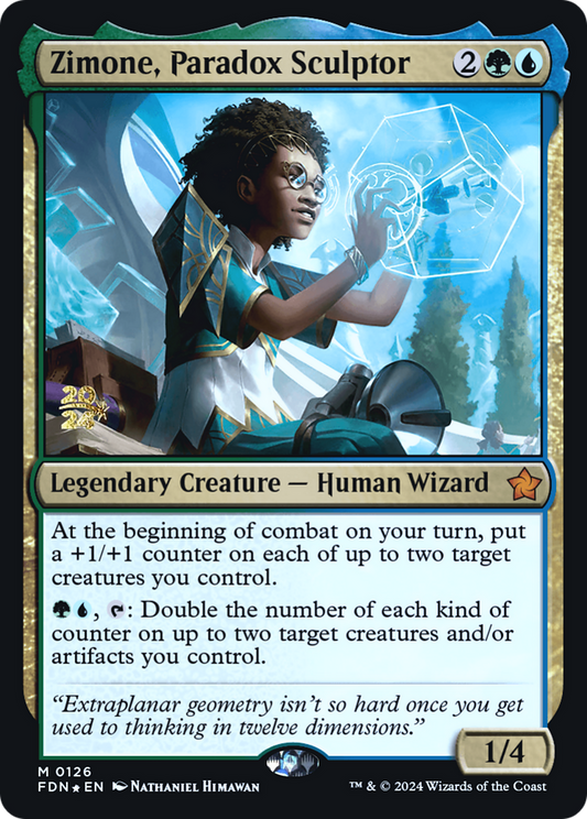 Zimone, Paradox Sculptor (PRE-126S) - Foundations Promos Foil - Premium MTG Single from Wizards of the Coast - Just $0.82! Shop now at Game Crave Tournament Store