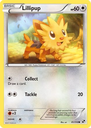 Lillipup 81/114 - Black & White Reverse Holofoil