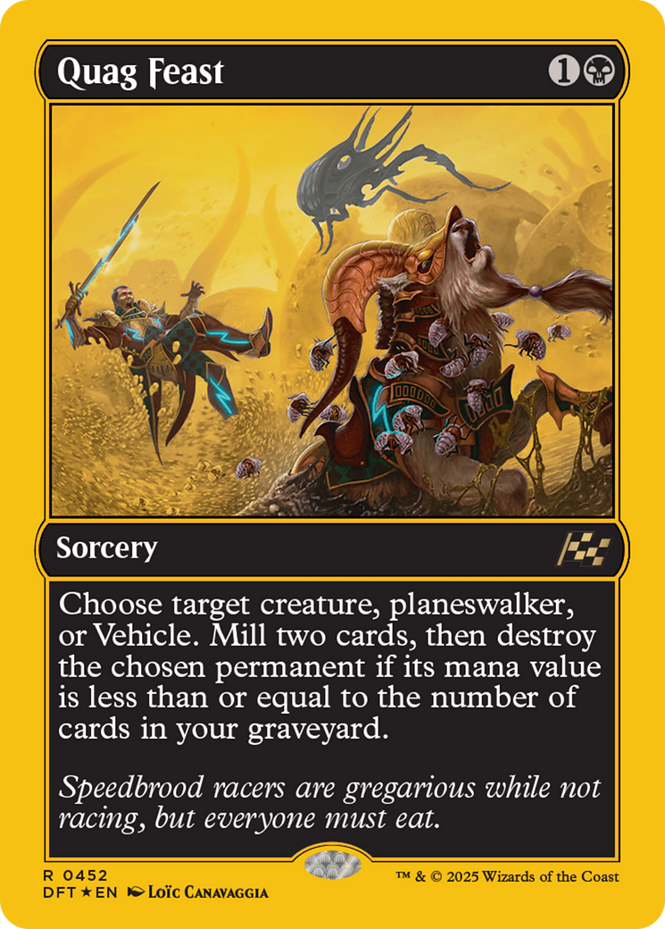 Quag Feast (First-Place Foil) (DFT-452) - Aetherdrift Foil - Premium MTG Single from Wizards of the Coast - Just $0.42! Shop now at Game Crave Tournament Store
