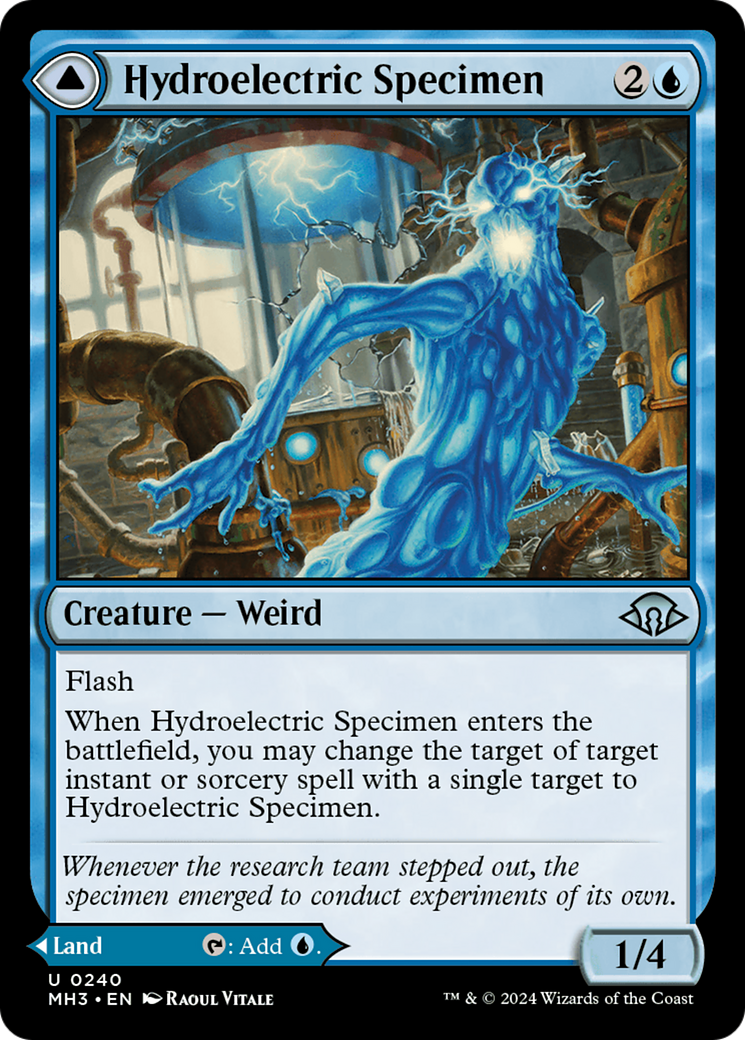 Hydroelectric Specimen // Hydroelectric Laboratory (MH3-240) - Modern Horizons 3 - Premium MTG Single from Wizards of the Coast - Just $0.91! Shop now at Game Crave Tournament Store