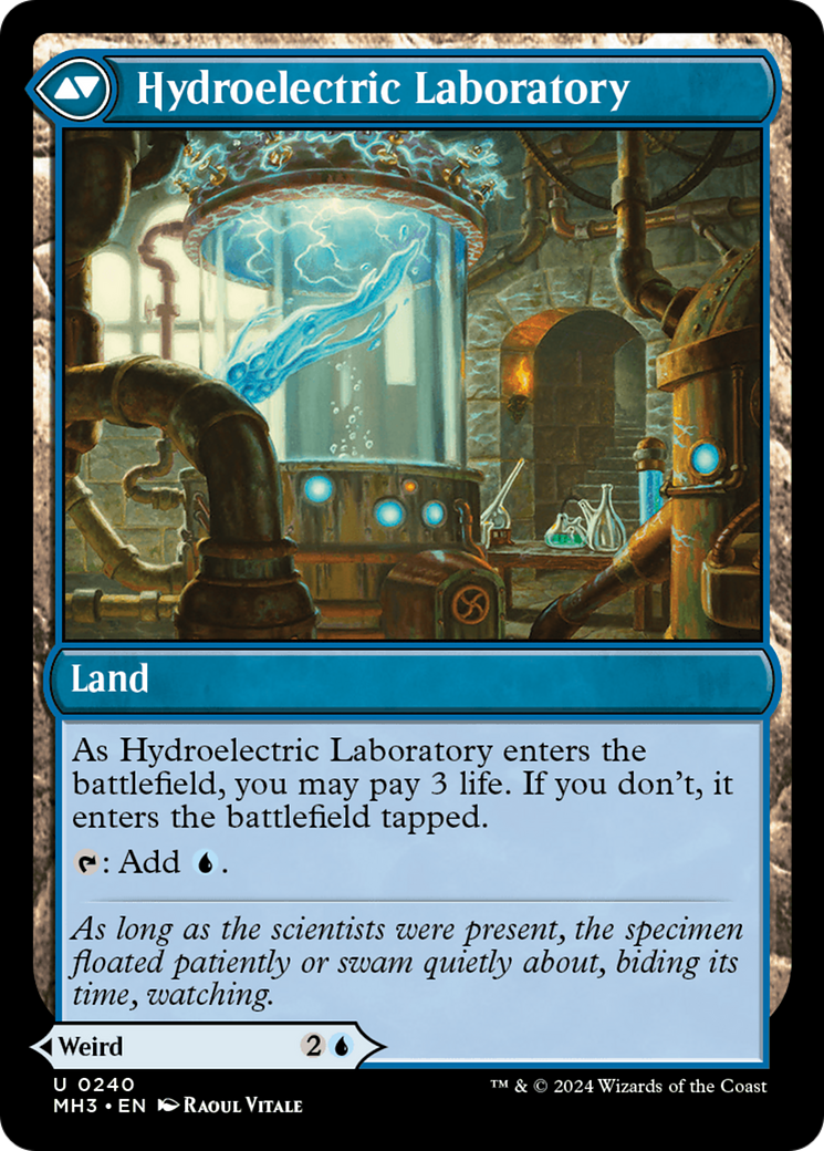 Hydroelectric Specimen // Hydroelectric Laboratory (MH3-240) - Modern Horizons 3 - Premium MTG Single from Wizards of the Coast - Just $0.91! Shop now at Game Crave Tournament Store