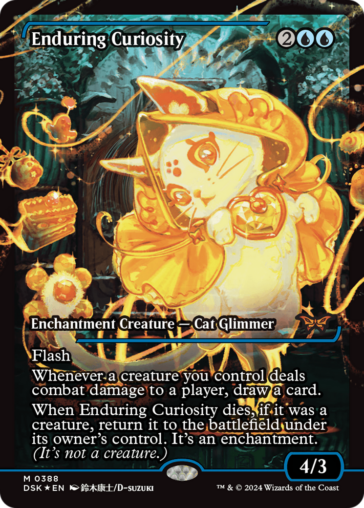 Enduring Curiosity (DSK-388) - Duskmourn: House of Horror: (Showcase) Foil - Premium MTG Single from Wizards of the Coast - Just $33.82! Shop now at Game Crave Tournament Store