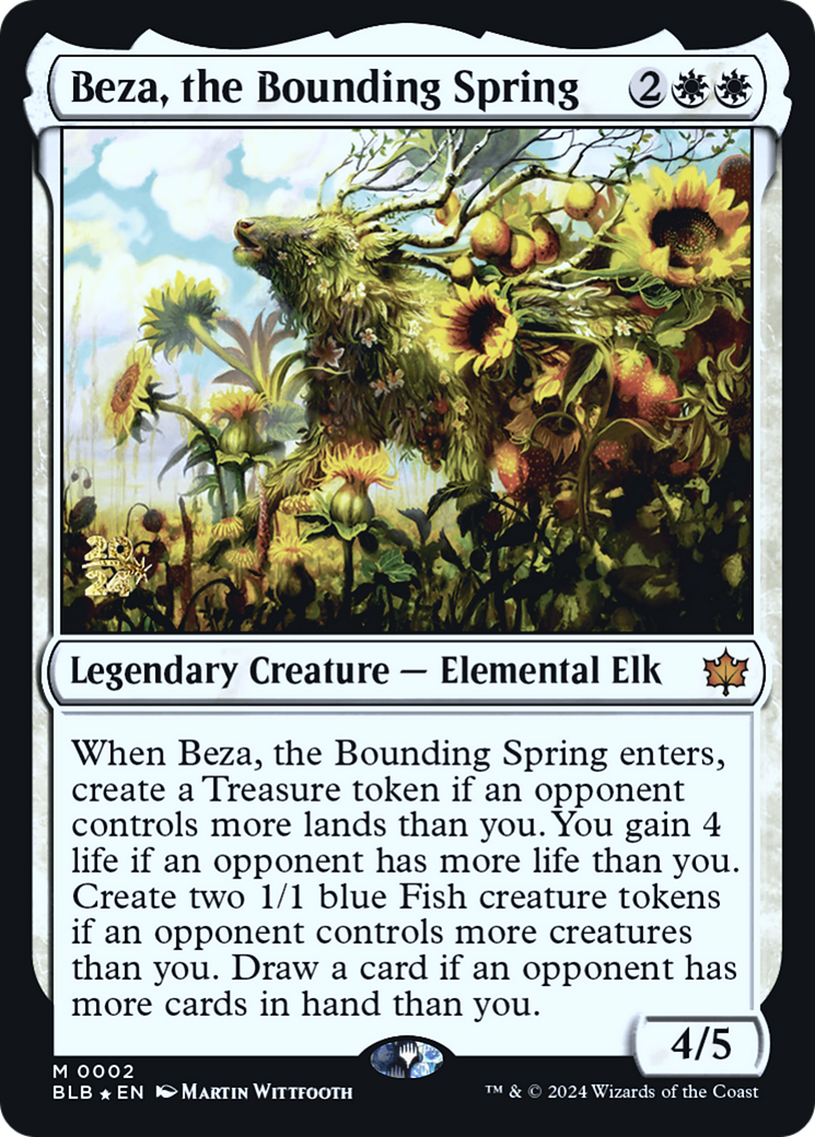 Beza, the Bounding Spring (PBLB-02S) - Bloomburrow Promos Foil - Premium MTG Single from Wizards of the Coast - Just $8.82! Shop now at Game Crave Tournament Store