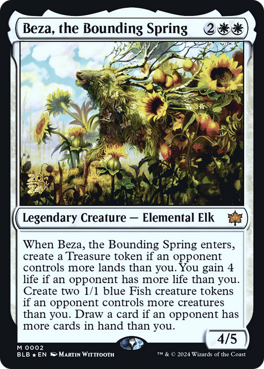 Beza, the Bounding Spring (PBLB-02S) - Bloomburrow Promos Foil - Premium MTG Single from Wizards of the Coast - Just $8.82! Shop now at Game Crave Tournament Store