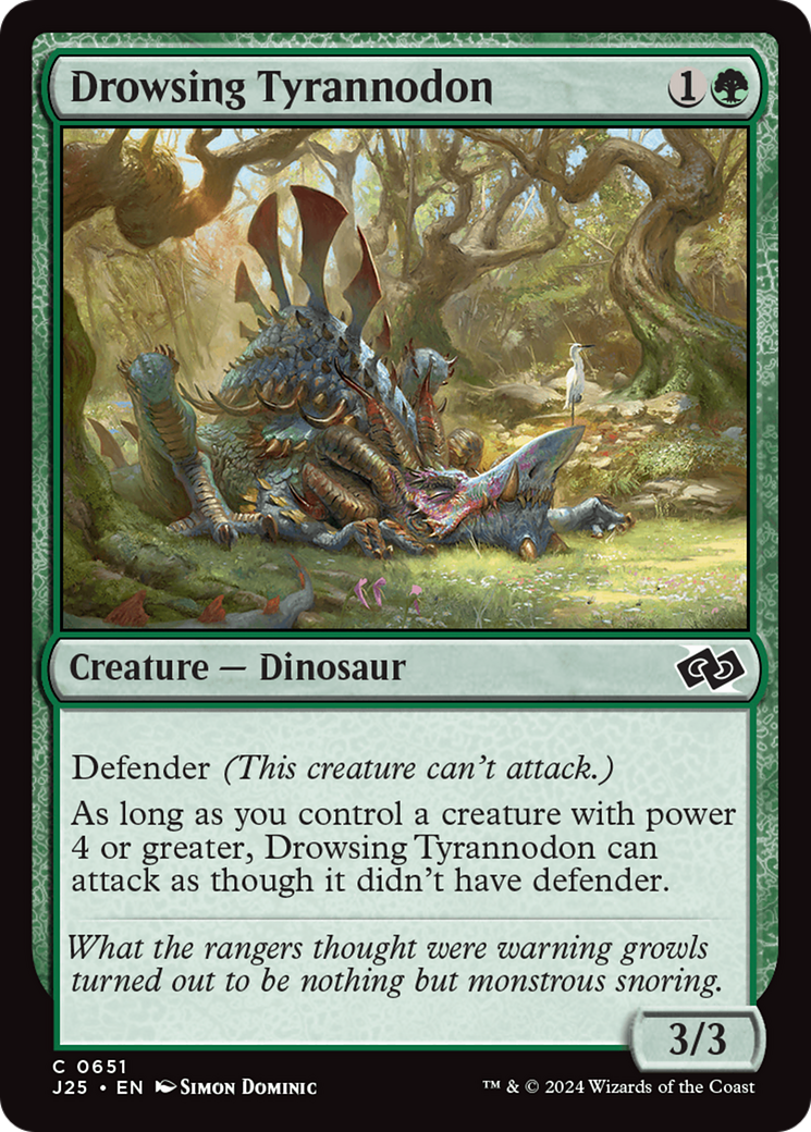 Drowsing Tyrannodon (J25-651) - Foundations Jumpstart - Premium MTG Single from Wizards of the Coast - Just $0.25! Shop now at Game Crave Tournament Store