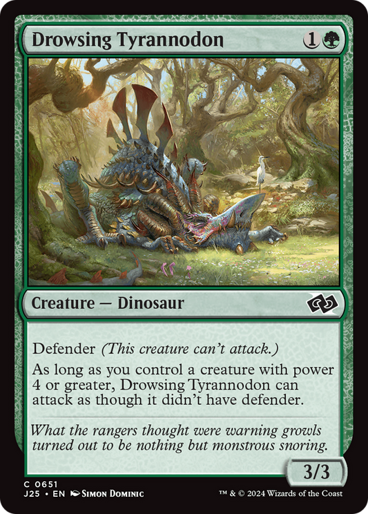 Drowsing Tyrannodon (J25-651) - Foundations Jumpstart - Premium MTG Single from Wizards of the Coast - Just $0.25! Shop now at Game Crave Tournament Store