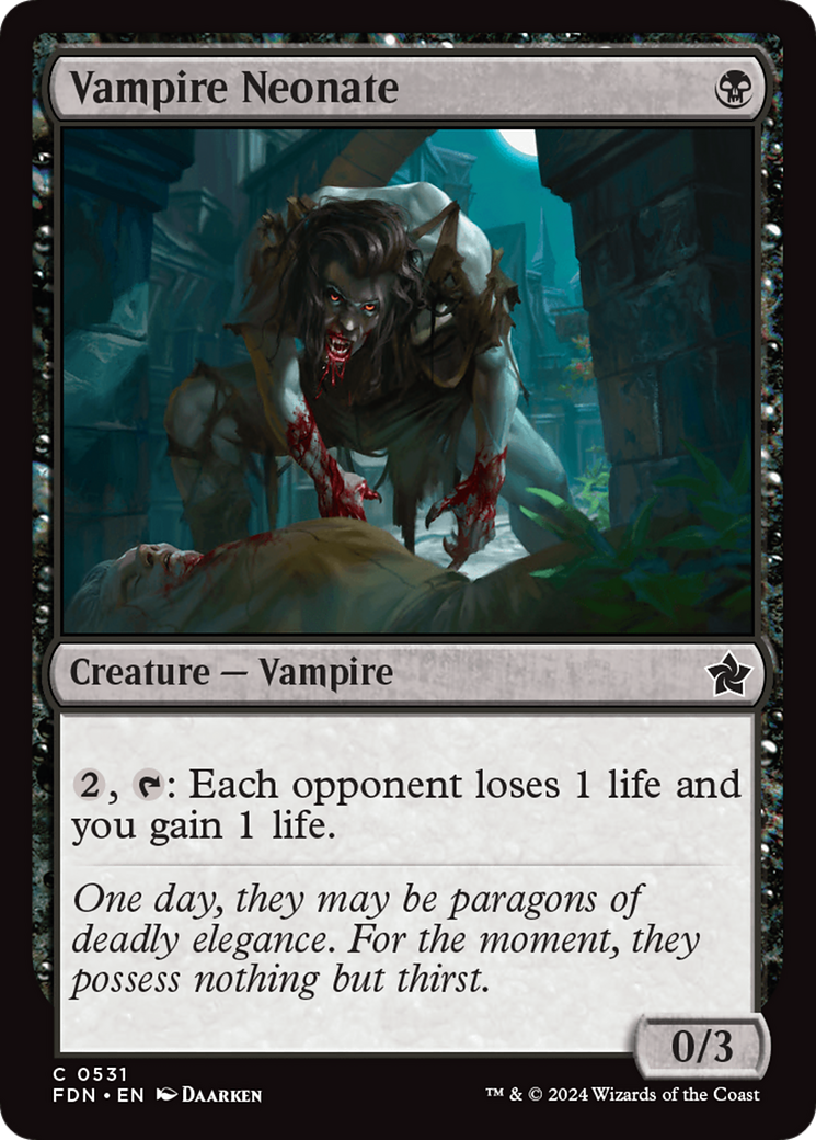 Vampire Neonate (FDN-531) - Foundations - Premium MTG Single from Wizards of the Coast - Just $0.50! Shop now at Game Crave Tournament Store