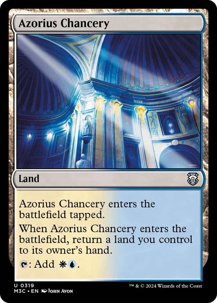 Azorius Chancery (M3C-319) - Modern Horizons 3 Commander - Premium MTG Single from Wizards of the Coast - Just $0.25! Shop now at Game Crave Tournament Store