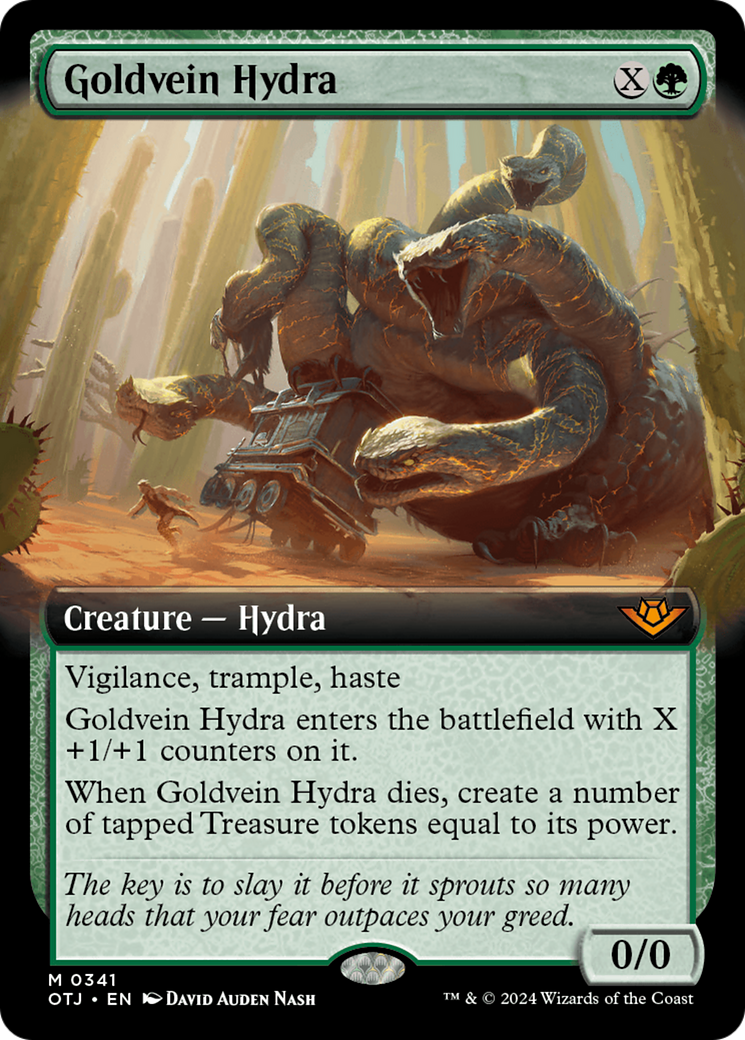Goldvein Hydra (OTJ-341) - Outlaws of Thunder Junction: (Extended Art) - Premium MTG Single from Wizards of the Coast - Just $8.65! Shop now at Game Crave Tournament Store