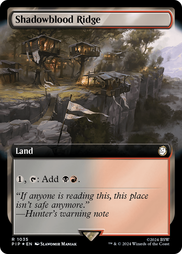 Shadowblood Ridge (PIP-1035) - Fallout: (Extended Art) Foil - Premium MTG Single from Wizards of the Coast - Just $1.32! Shop now at Game Crave Tournament Store