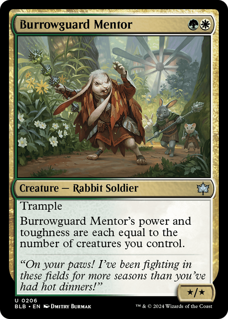 Burrowguard Mentor (BLB-206) - Bloomburrow - Premium MTG Single from Wizards of the Coast - Just $0.25! Shop now at Game Crave Tournament Store
