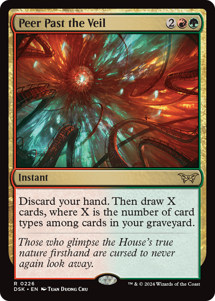 Peer Past the Veil (DSK-226) - Duskmourn: House of Horror - Premium MTG Single from Wizards of the Coast - Just $0.25! Shop now at Game Crave Tournament Store