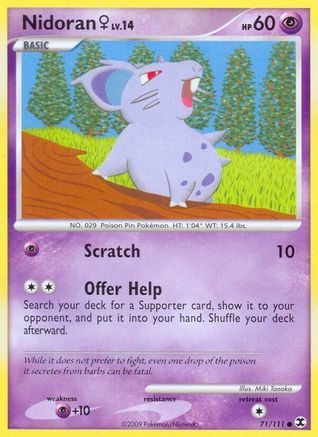 Nidoran ♀ 71/111 - Rising Rivals Reverse Holofoil
