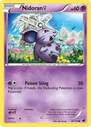 Nidoran ♀ 40/116 - Plasma Freeze Reverse Holofoil
