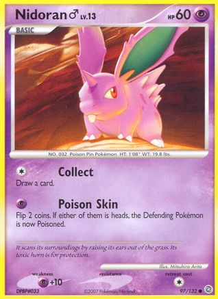 Nidoran ♂ 97/132 - Secret Wonders Reverse Holofoil