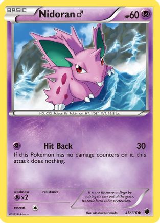 Nidoran ♂ 43/116 - Plasma Freeze Reverse Holofoil
