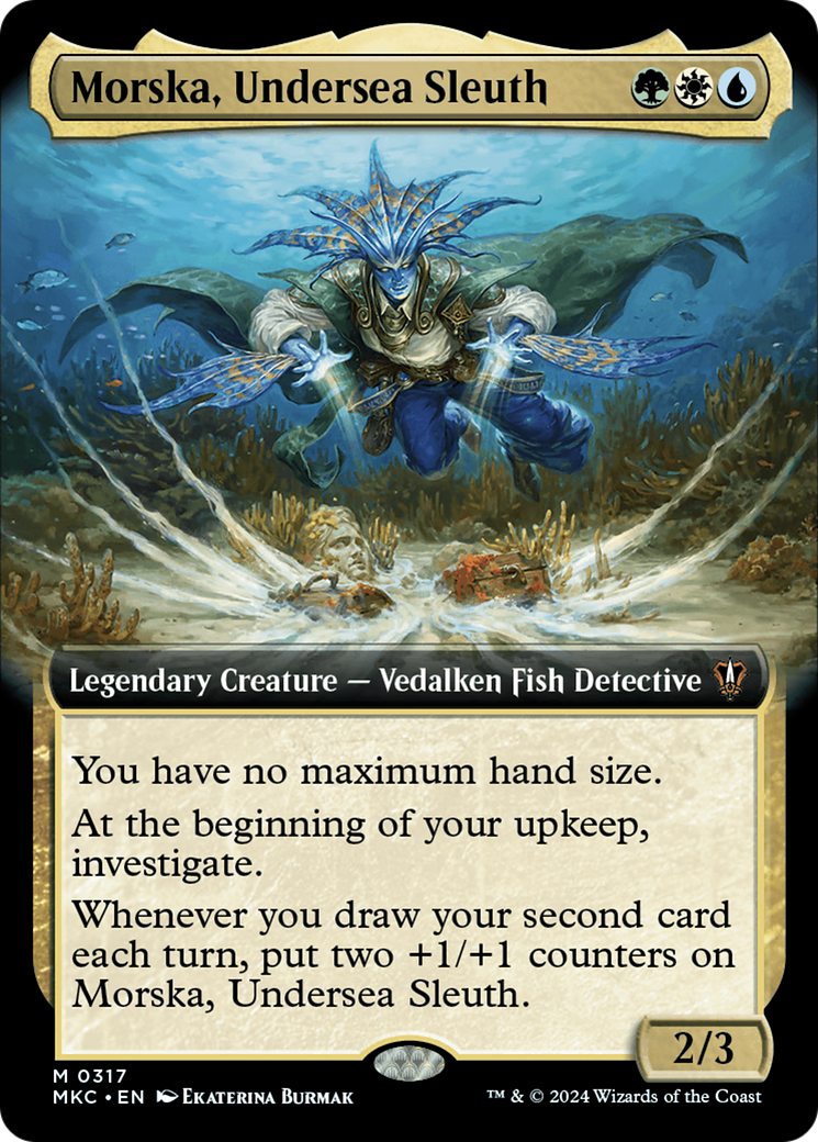 Morska, Undersea Sleuth (MKC-317) - Murders at Karlov Manor Commander: (Extended Art) Foil - Premium MTG Single from Wizards of the Coast - Just $0.82! Shop now at Game Crave Tournament Store