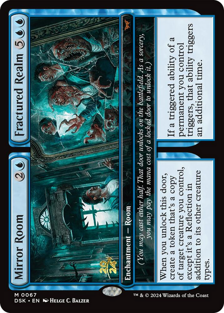 Mirror Room // Fractured Realm (PDSK-67S) - Duskmourn: House of Horror Promos Foil - Premium MTG Single from Wizards of the Coast - Just $4! Shop now at Game Crave Tournament Store