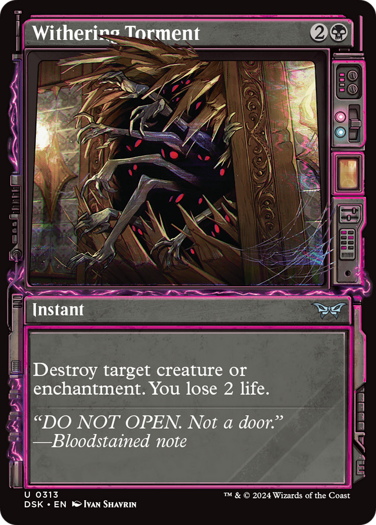 Withering Torment (DSK-313) - Duskmourn: House of Horror: (Showcase) - Premium MTG Single from Wizards of the Coast - Just $1.37! Shop now at Game Crave Tournament Store