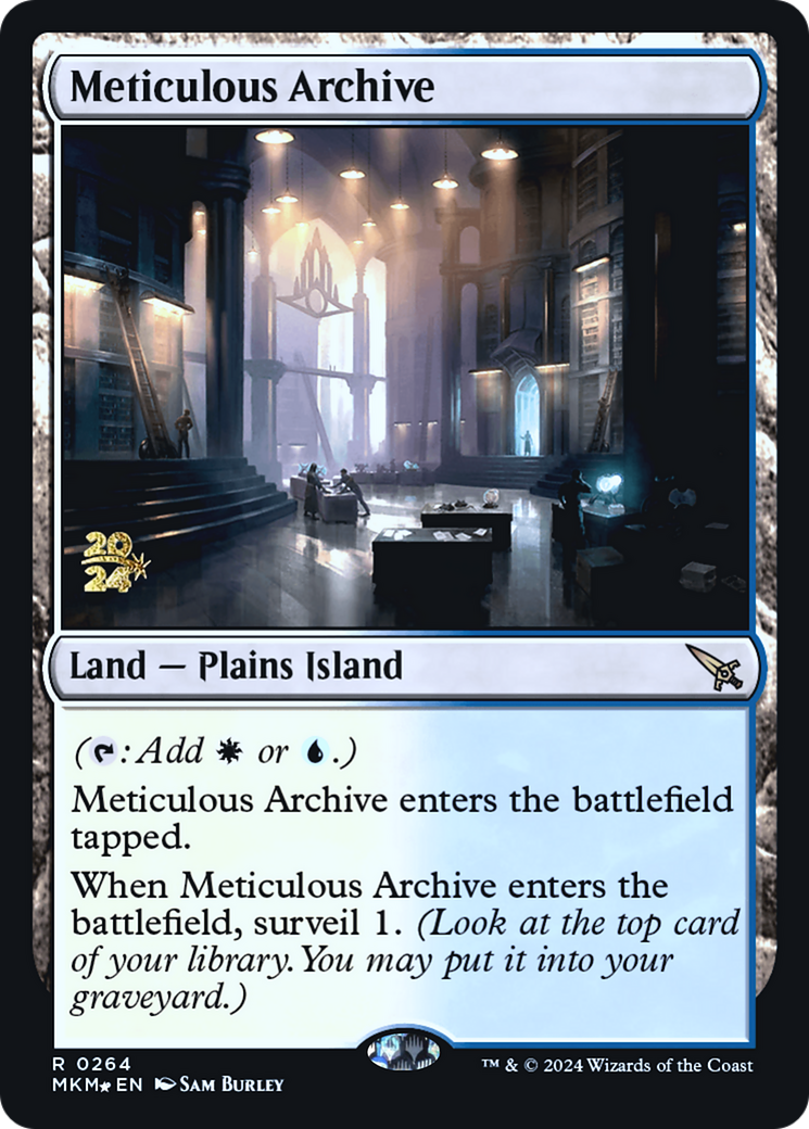 Meticulous Archive (PMKM-264S) - Murders at Karlov Manor Promos Foil - Premium MTG Single from Wizards of the Coast - Just $17.17! Shop now at Game Crave Tournament Store