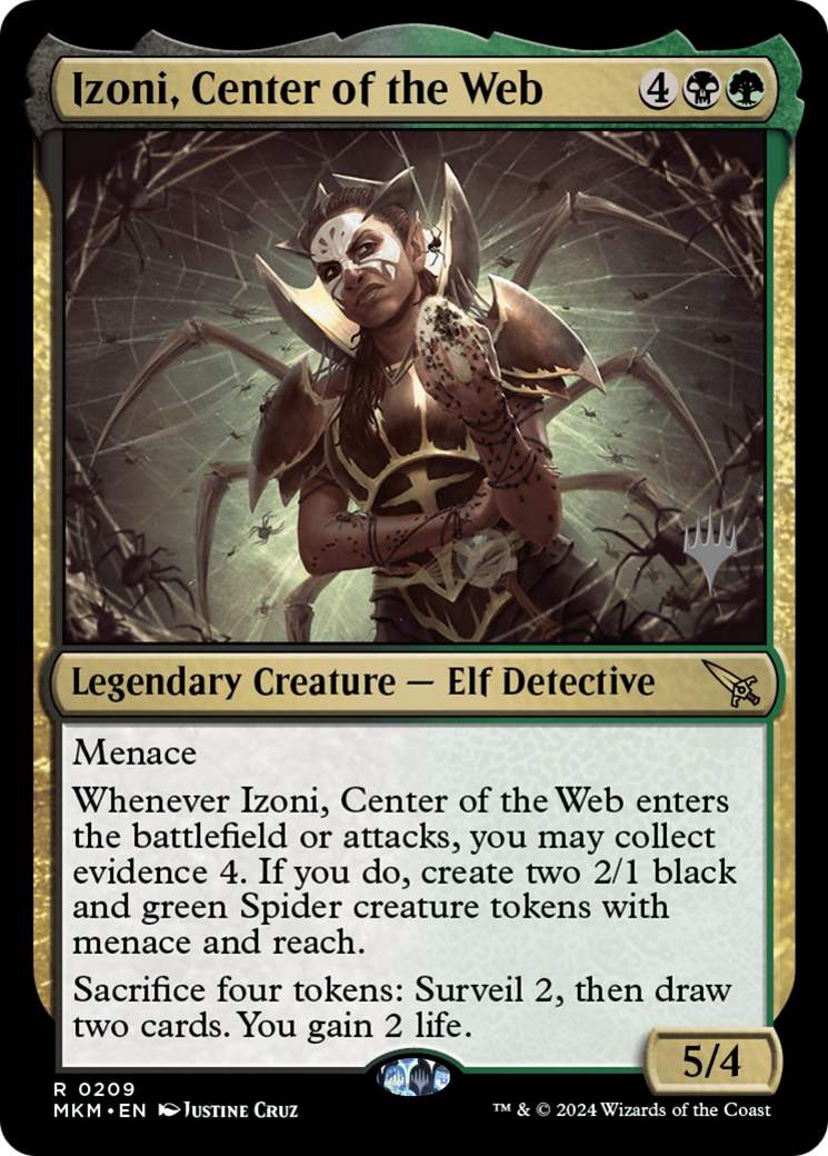 Izoni, Center of the Web (PMKM-209P) - Murders at Karlov Manor Promos Foil - Premium MTG Single from Wizards of the Coast - Just $0.47! Shop now at Game Crave Tournament Store