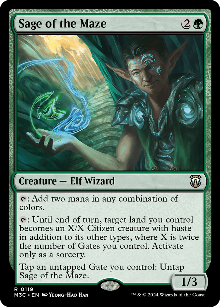 Sage of the Maze (M3C-119) - Modern Horizons 3 Commander Foil - Premium MTG Single from Wizards of the Coast - Just $0.25! Shop now at Game Crave Tournament Store