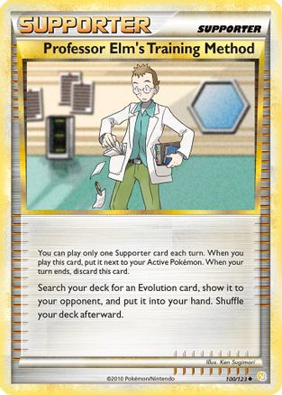 Professor Elm's Training Method 100/123 - HeartGold & SoulSilver Reverse Holofoil