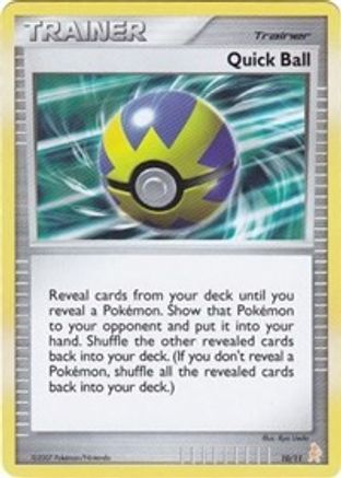 Quick Ball 10 - DP Trainer Kit Manaphy & Lucario
