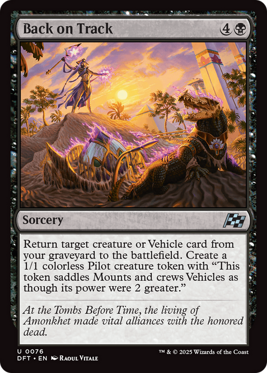 Back on Track (DFT-076) - Aetherdrift - Premium MTG Single from Wizards of the Coast - Just $0.08! Shop now at Game Crave Tournament Store