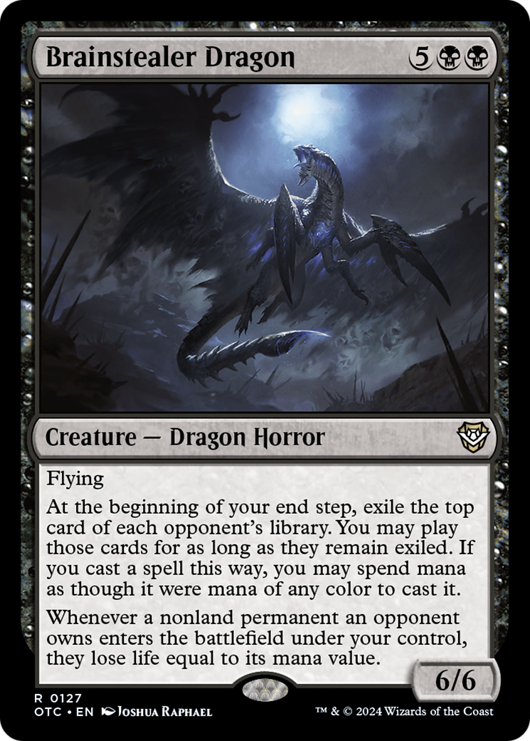 Brainstealer Dragon (OTC-127) - Outlaws of Thunder Junction Commander - Premium MTG Single from Wizards of the Coast - Just $3.59! Shop now at Game Crave Tournament Store
